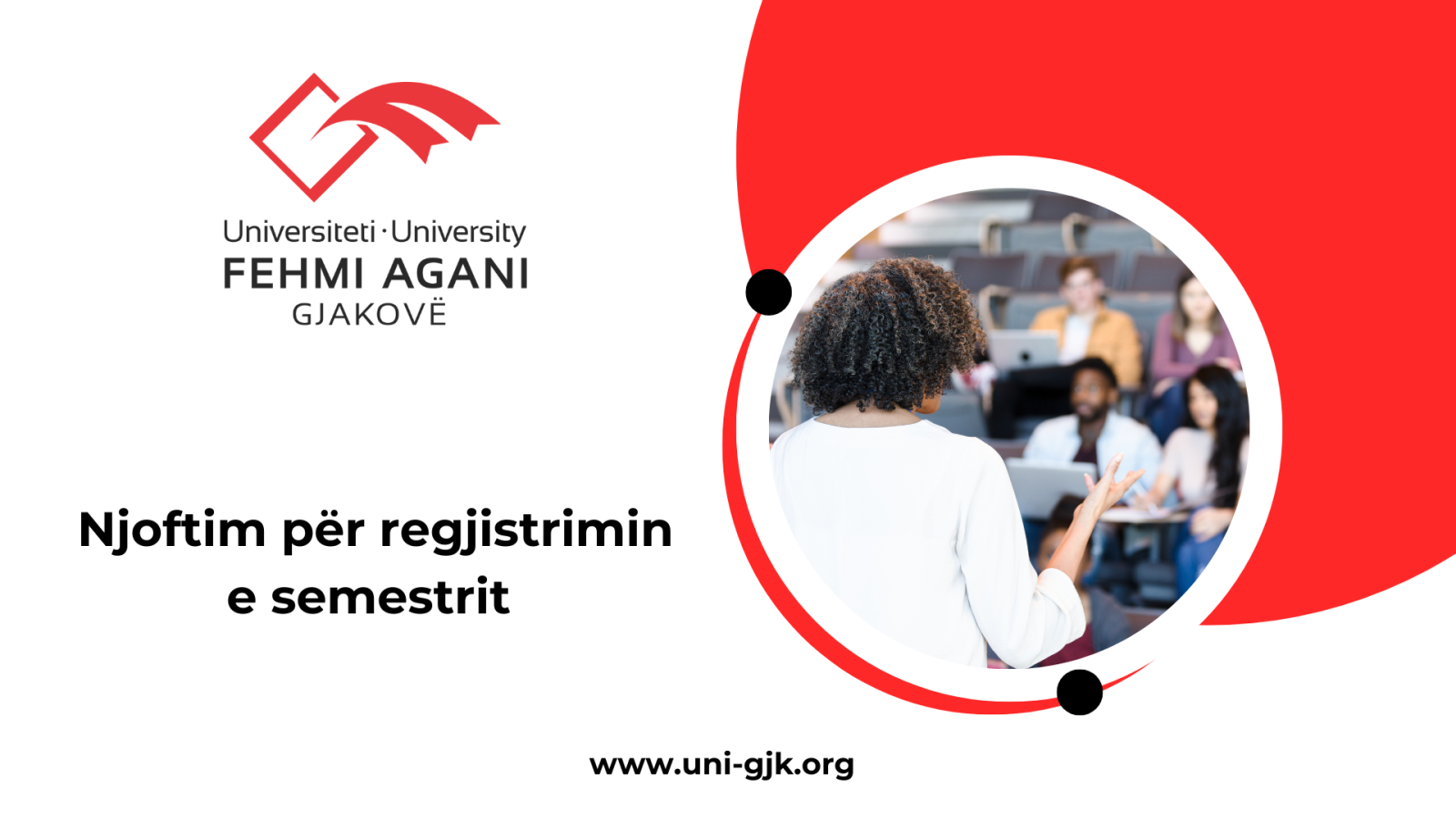 Njoftim për regjistrimin e lëndëve dhe regjistrimin e semestrit dimëror për vitin akademik 2025/2026